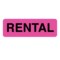 Nevs Label, "Rental" 15/16" x 3" Flr Pink w/Black CS-8359 - alternate 1